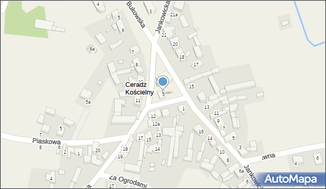 Ceradz Kościelny, Plac Harcerski, 3, mapa Ceradz Kościelny