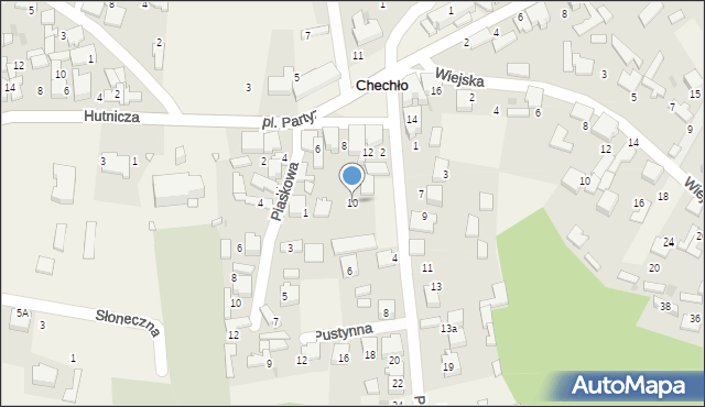 Chechło, Plac Partyzantów, 10, mapa Chechło