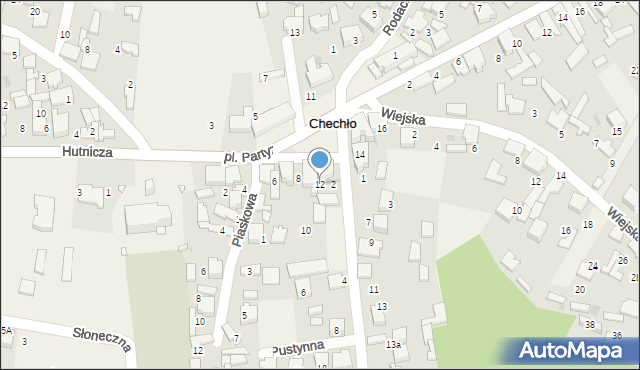 Chechło, Plac Partyzantów, 12, mapa Chechło