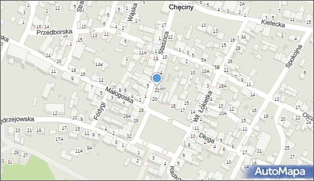 Chęciny, Plac 2 Czerwca, 21, mapa Chęciny