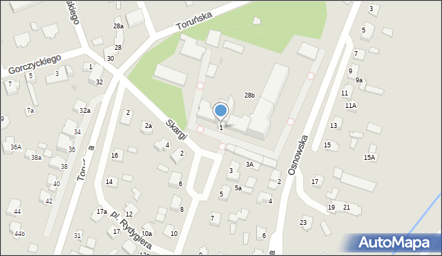 Chełmno, Plac Rydygiera, dr., 1, mapa Chełmno