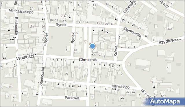 Chmielnik, Plac Kościuszki Tadeusza, gen., 1A, mapa Chmielnik