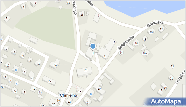 Chmielno, Plac Troyana, 1, mapa Chmielno