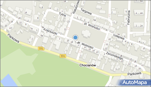 Chocianów, Plac Wolności, 18, mapa Chocianów