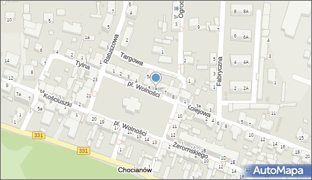 Chocianów, Plac Wolności, 6, mapa Chocianów