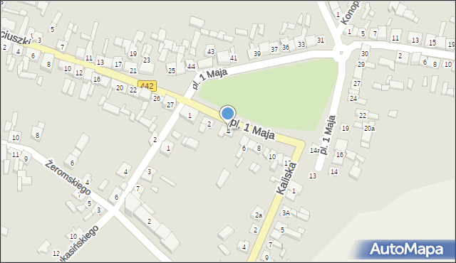 Chocz, Plac 1 Maja, 4, mapa Chocz