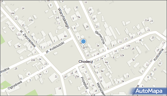 Chodecz, Plac Kościuszki Tadeusza, gen., 10, mapa Chodecz