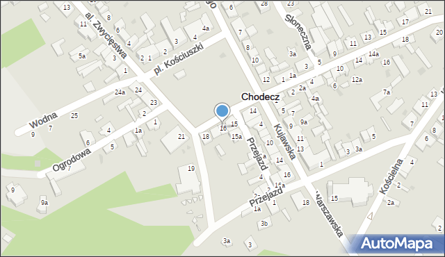 Chodecz, Plac Kościuszki Tadeusza, gen., 16, mapa Chodecz