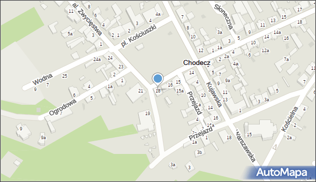 Chodecz, Plac Kościuszki Tadeusza, gen., 18, mapa Chodecz