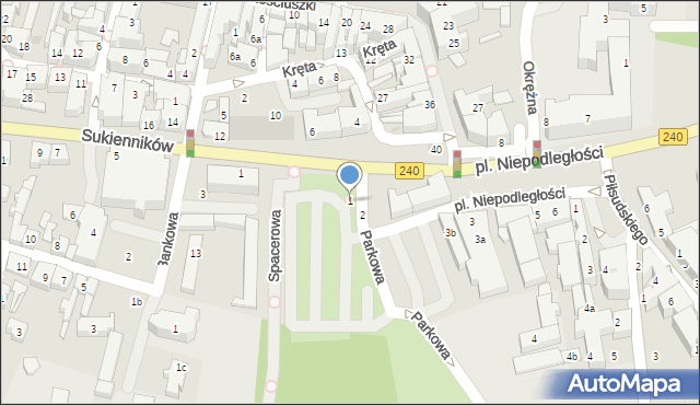 Chojnice, Plac Niepodległości, 1, mapa Chojnic