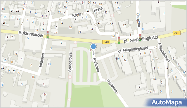 Chojnice, Plac Niepodległości, 2, mapa Chojnic