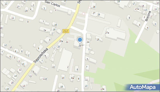 Chojnice, Plac Piastowski, 23, mapa Chojnic