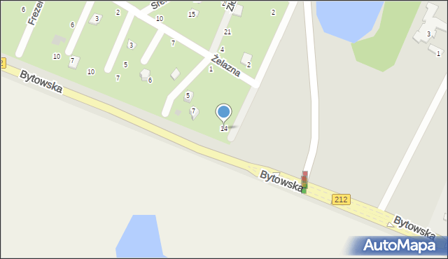 Chojnice, Platynowa, 14, mapa Chojnic