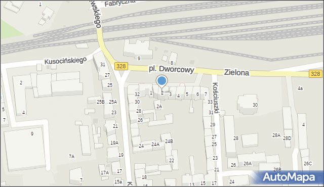 Chojnów, Plac Dworcowy, 2, mapa Chojnów