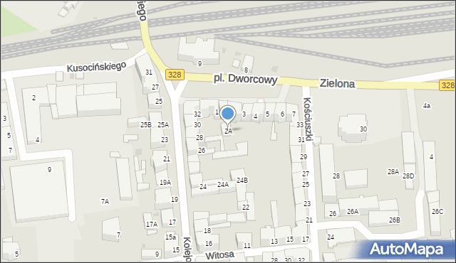 Chojnów, Plac Dworcowy, 2A, mapa Chojnów