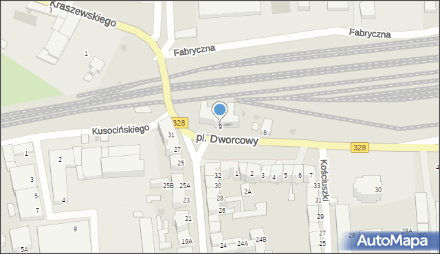 Chojnów, Plac Dworcowy, 9, mapa Chojnów