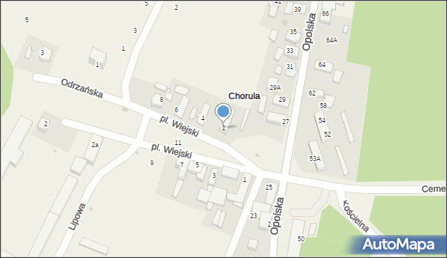 Chorula, Plac Wiejski, 2, mapa Chorula