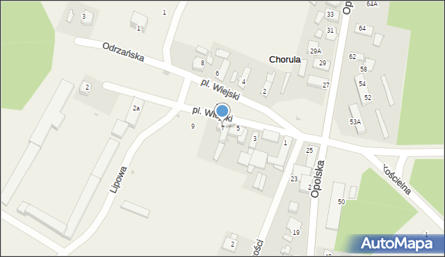 Chorula, Plac Wiejski, 7, mapa Chorula