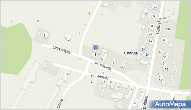 Chorula, Plac Wiejski, 8, mapa Chorula