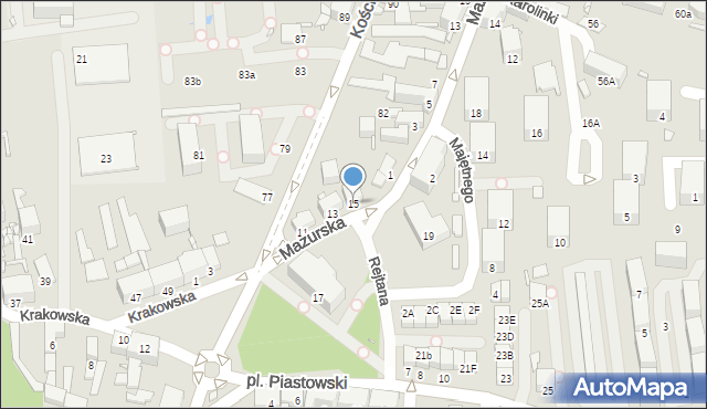 Chorzów, Plac Piastowski, 15, mapa Chorzów