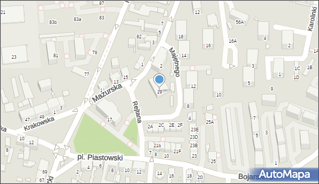 Chorzów, Plac Piastowski, 19, mapa Chorzów