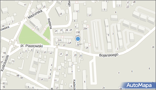 Chorzów, Plac Piastowski, 23, mapa Chorzów