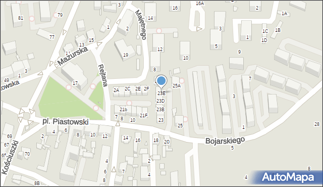 Chorzów, Plac Piastowski, 23E, mapa Chorzów