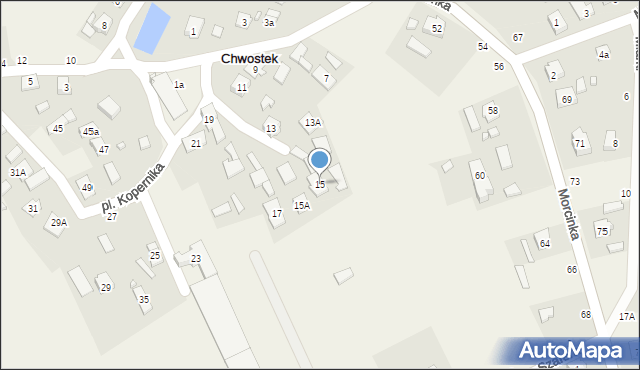 Chwostek, Plac Kopernika Mikołaja, 15, mapa Chwostek