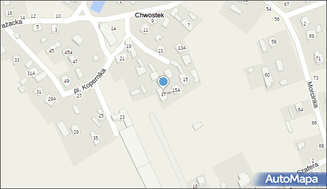 Chwostek, Plac Kopernika Mikołaja, 17, mapa Chwostek