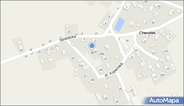 Chwostek, Plac Kopernika Mikołaja, 45, mapa Chwostek