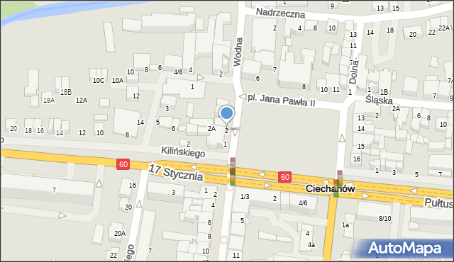 Ciechanów, Plac Jana Pawła II, 2, mapa Ciechanów