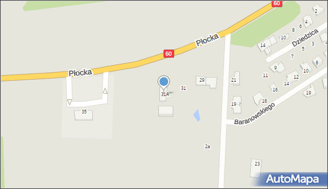 Ciechanów, Płocka, 31A, mapa Ciechanów