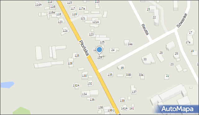 Ciechanów, Płońska, 129, mapa Ciechanów