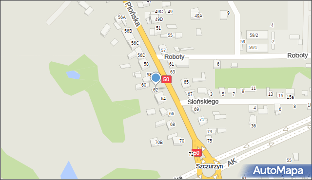 Ciechanów, Płońska, 62, mapa Ciechanów