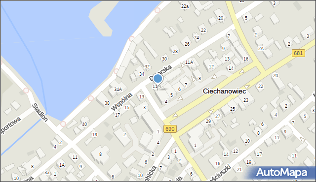 Ciechanowiec, Plac 3 Maja, 4a, mapa Ciechanowiec