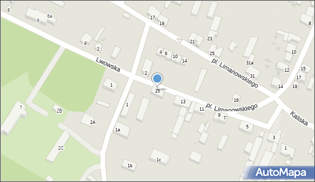 Cybinka, Plac Limanowskiego, 15, mapa Cybinka