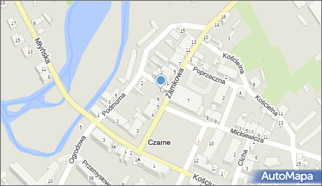 Czarne, Plac Wolności, 6, mapa Czarne