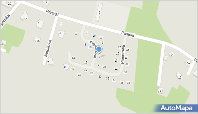 Czechowice-Dziedzice, Plenerowa, 7, mapa Czechowic-Dziedzic