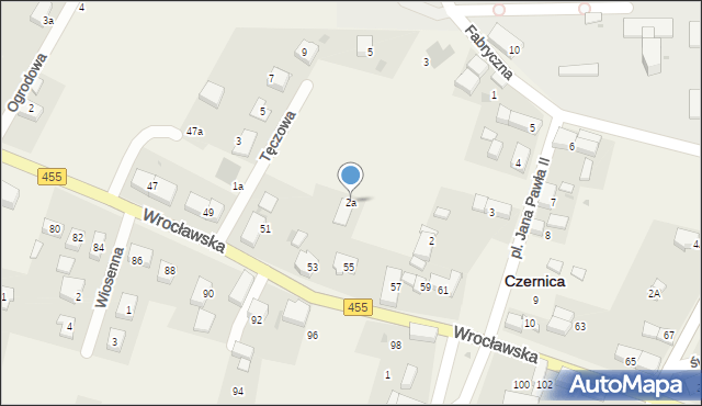 Czernica, Plac Jana Pawła II, 2a, mapa Czernica