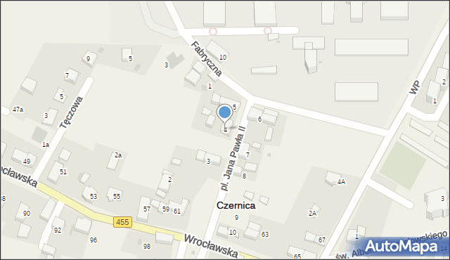 Czernica, Plac Jana Pawła II, 4, mapa Czernica