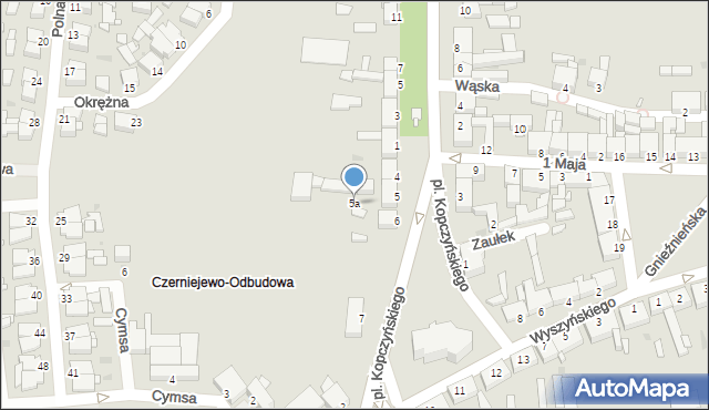 Czerniejewo, Plac Kopczyńskiego Onufrego, ks., 5a, mapa Czerniejewo