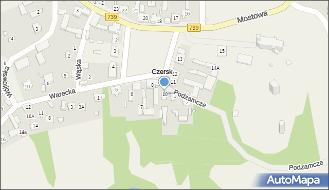 Czersk, Plac Tysiąclecia, 10, mapa Czersk