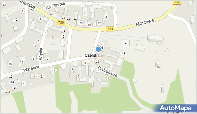 Czersk, Plac Tysiąclecia, 12, mapa Czersk