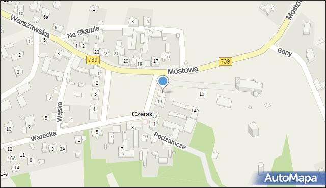 Czersk, Plac Tysiąclecia, 14, mapa Czersk