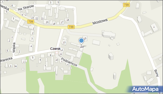 Czersk, Plac Tysiąclecia, 14A, mapa Czersk