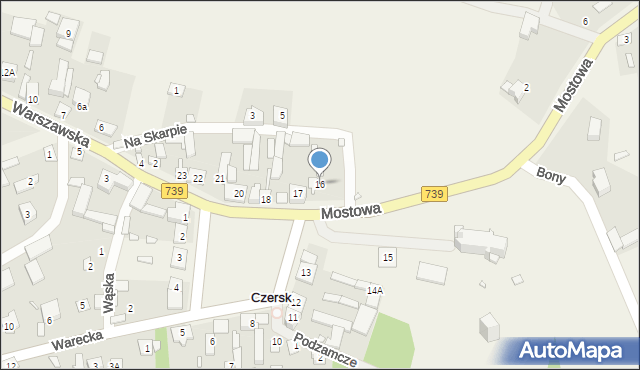 Czersk, Plac Tysiąclecia, 16, mapa Czersk