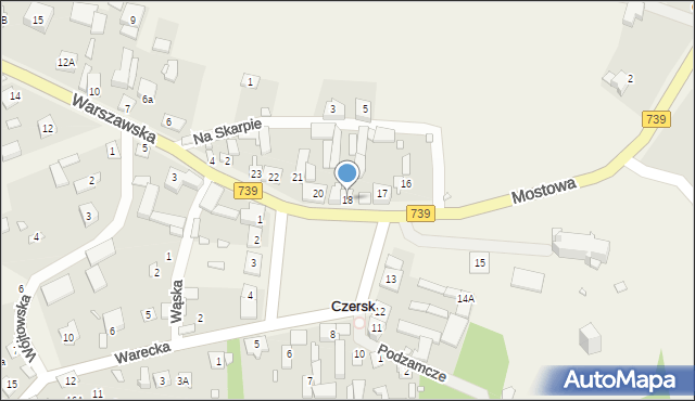 Czersk, Plac Tysiąclecia, 18, mapa Czersk