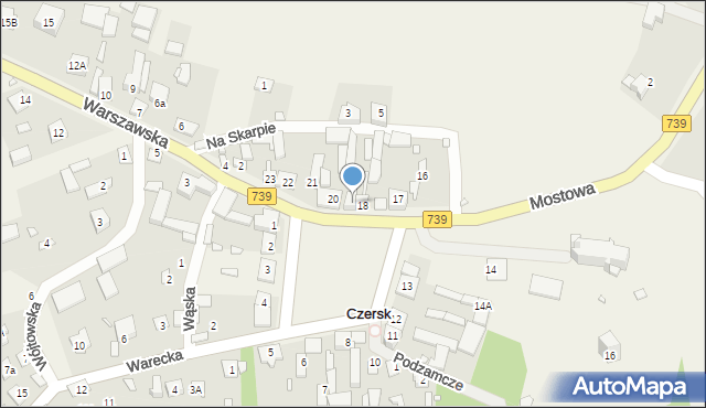 Czersk, Plac Tysiąclecia, 19, mapa Czersk