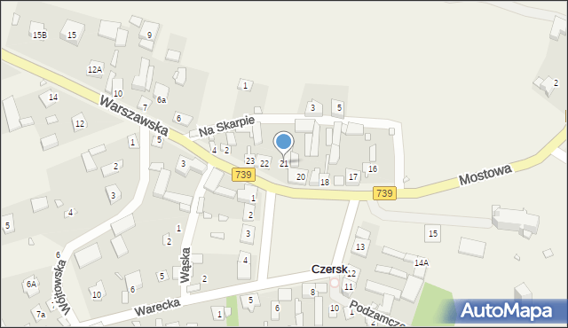 Czersk, Plac Tysiąclecia, 21, mapa Czersk