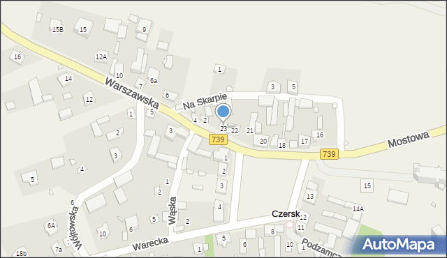 Czersk, Plac Tysiąclecia, 23, mapa Czersk